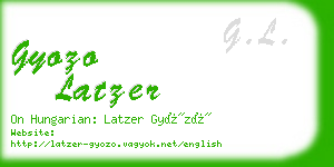 gyozo latzer business card